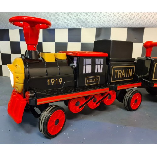 Trenino Elettrico a Batteria 12 Volt Giocattolo con MP3 e Luci con Vagoni