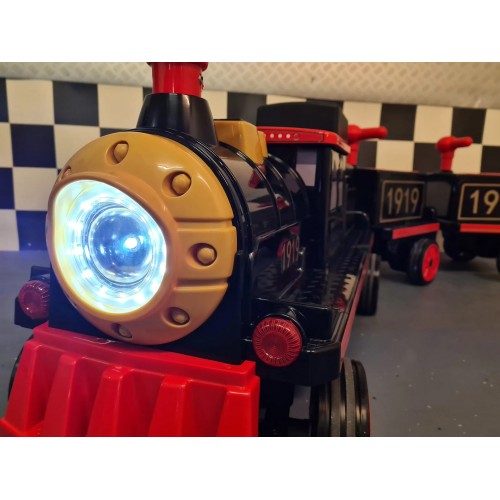 Trenino Elettrico a Batteria 12 Volt Giocattolo con MP3 e Luci con Vagoni