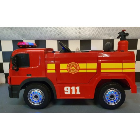 Camioncino dei Pompieri per Bambini 12V con Telecomando e Lampeggianti