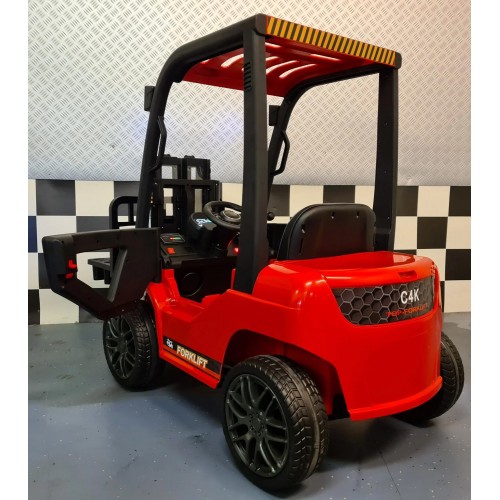 Macchina Elettrica Auto a Batteria con Elevatore per Bambini Rosso