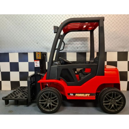 Macchina Elettrica Auto a Batteria con Elevatore per Bambini Rosso
