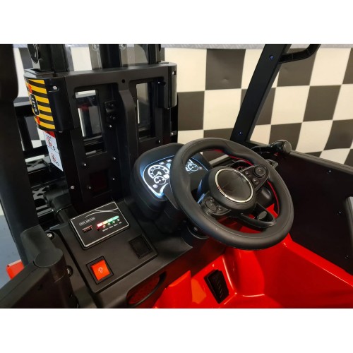 Macchina Elettrica Auto a Batteria con Elevatore per Bambini Rosso