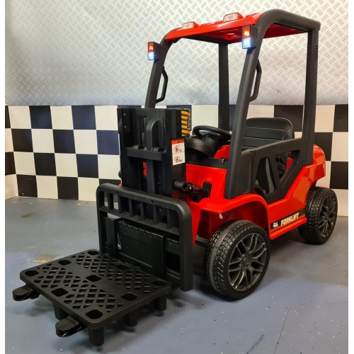 Macchina Elettrica Auto a Batteria con Elevatore per Bambini Rosso