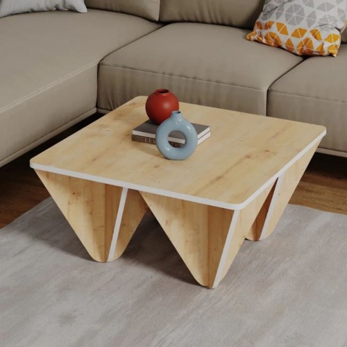 Tavolino da Salotto in Legno Rovere Tavolino da Caffè per Soggiorno