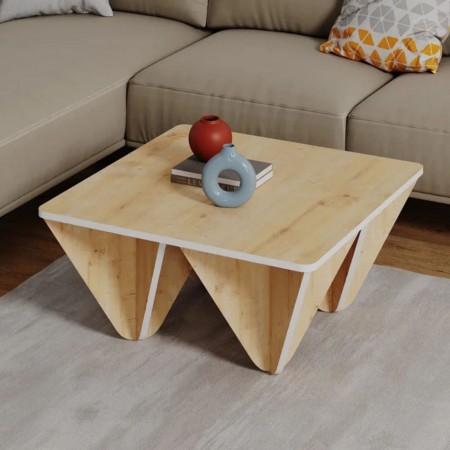 Tavolino da Salotto in Legno Rovere Tavolino da Caffè per Soggiorno