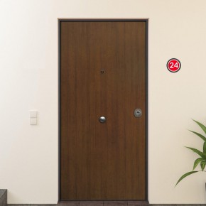 Porta Blindata 100x210 per Interno Portone di Sicurezza Noce