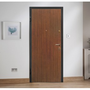 Porta Blindata 100x210 per Interno Portone di Sicurezza Noce 2