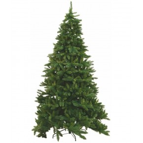 Albero di Natale Folto in PVC Verde 210 cm Realistico con Base a Croce
