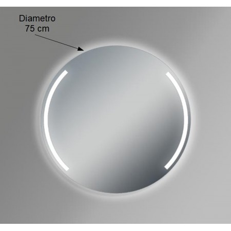 Specchio Rotondo con Illuminazione Perimetrale Led 75 cm per Bagno
