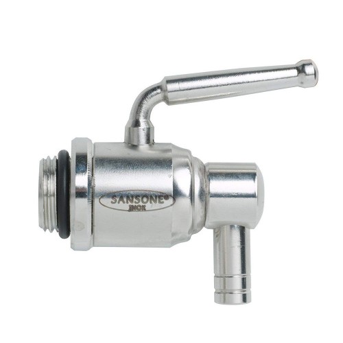 Fusto per Olio Sansone 5 litri in Acciaio Inox Contenitore con Rubinetto Bidone
