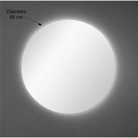 Specchio Rotondo 85 cm Moderno Illuminazione Perimetrale Led per Bagno