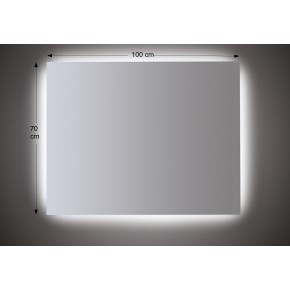 Specchio Moderno Rettangolare 100x70 con Illuminazione a Led da Bagno 2