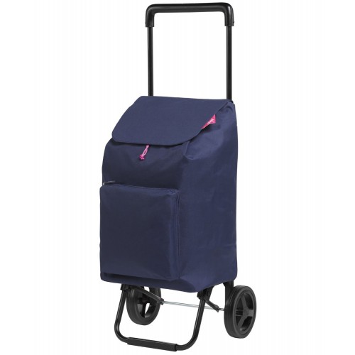 Carrello per Spesa Pieghevole Carrellino con Ruote Impermeabile Blu