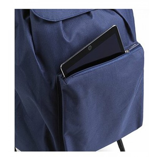 Carrello per Spesa Pieghevole Carrellino con Ruote Impermeabile Blu