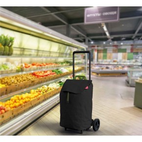 Carrellino per Spesa Impermeabile 40 lt Carrello Gimi Pieghevole Nero 2
