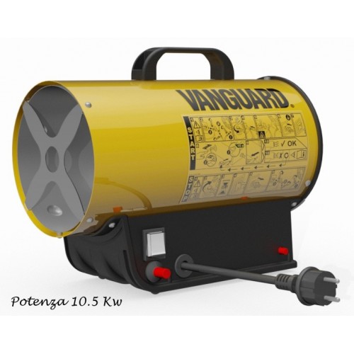 Generatore Aria Calda 10.5 Kw a Gas Butano Propano Termoventilatore Cannone 
