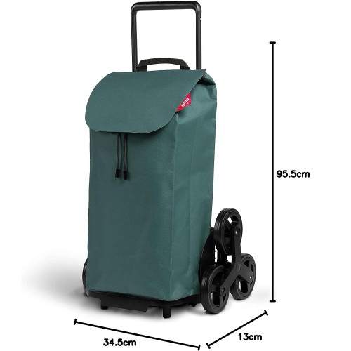 Carrellino per Spesa Gimi Impermeabile 52 lt Carrello Pieghevole Verde