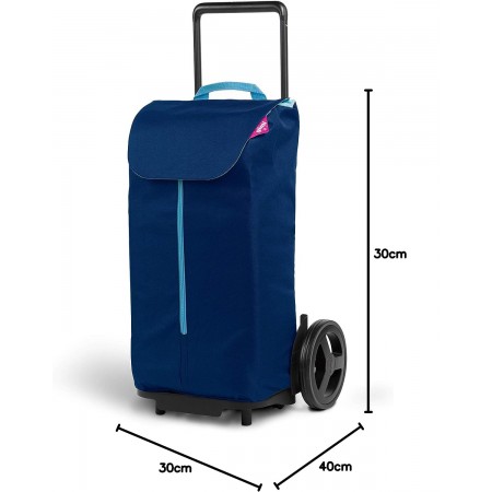 Carrello per Spesa con Sacca da 50 lt Estraibile Carrellino Trasporto