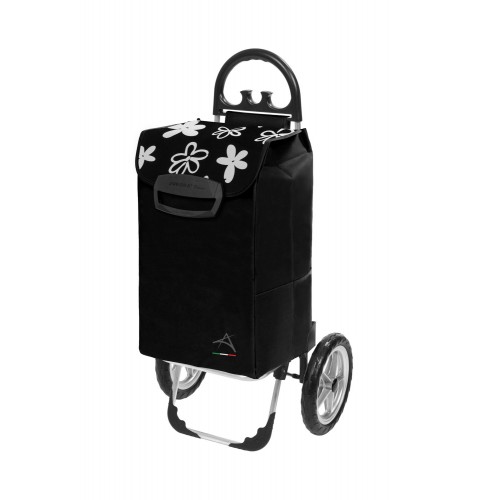 Carrellino per Spesa da 78 lt Trolley Resistente con Tasche Laterali