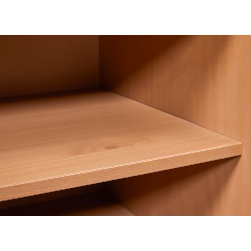 Credenza con Anta a Vetro e Ripiani Vetrina in Legno Quercia da Ingresso