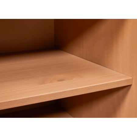Credenza con Anta a Vetro e Ripiani Vetrina in Legno Quercia da Ingresso