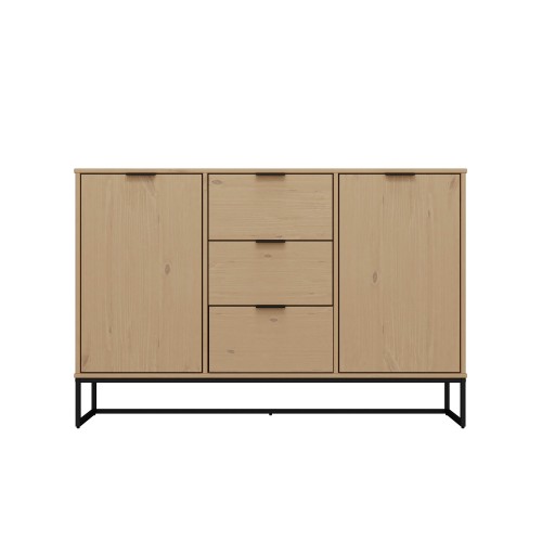 Credenza con Ante e Cassetti Madia in Legno Quercia Mobile da Ingresso