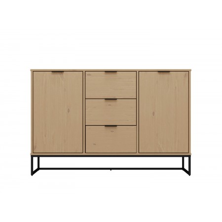 Credenza con Ante e Cassetti Madia in Legno Quercia Mobile da Ingresso