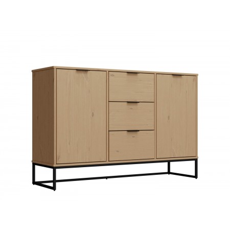 Credenza con Ante e Cassetti Madia in Legno Quercia Mobile da Ingresso
