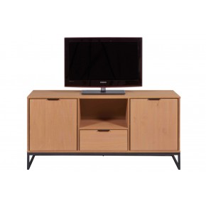 Madia Porta TV Credenza con Ante e Cassetti in Legno Quercia da Ingresso 2