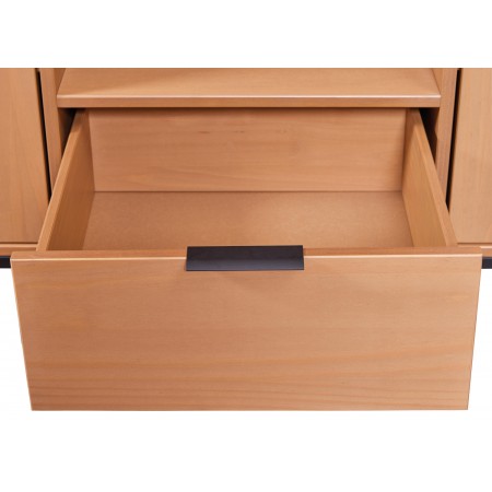 Madia Porta TV Credenza con Ante e Cassetti in Legno Quercia da Ingresso
