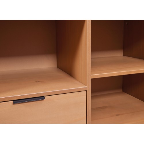 Madia Porta TV Credenza con Ante e Cassetti in Legno Quercia da Ingresso