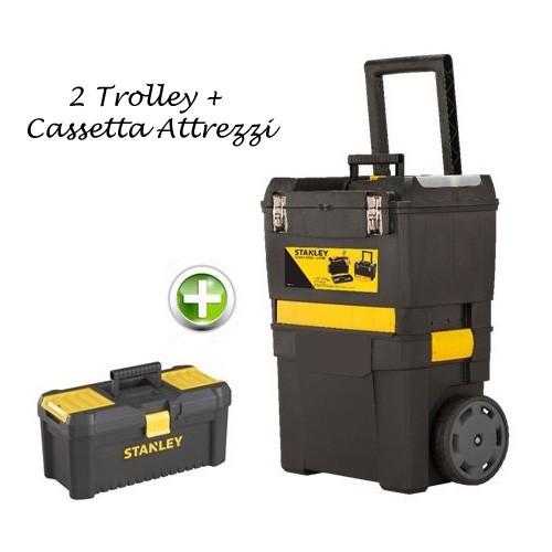 Carrello Portautensili Stanley Trolley Cassetta Attrezzi da Officina Multiuso