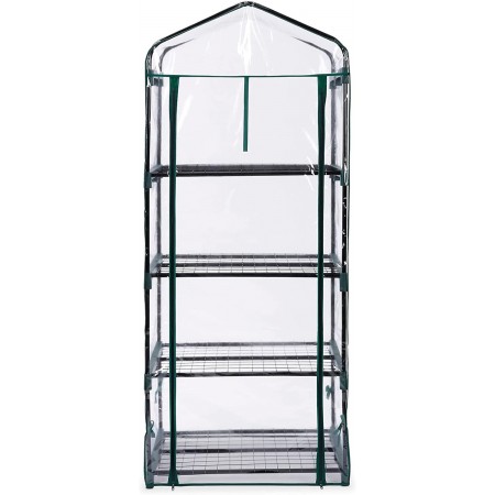 Serra in Acciaio 160 cm per Piante Copertura in PVC da Giardino o Balcone