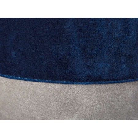 Pouff Secchiello con Maniglia Sgabello da Seduta e Poggiapiedi Blu