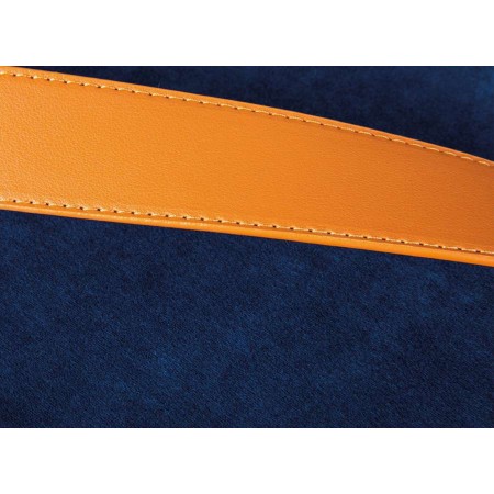 Pouff Contenitore Blu Tondo Puff Portaoggetti Sgabello con Maniglia