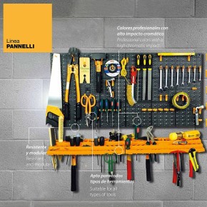 Pannello Portautensili Forato con Ganci Cassette Attrezzi Officina Garage Banco 2