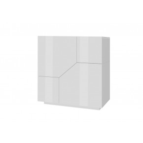 Credenza con 2 Ante Mobile in Legno Bianco Lucido 80 cm da Ingresso