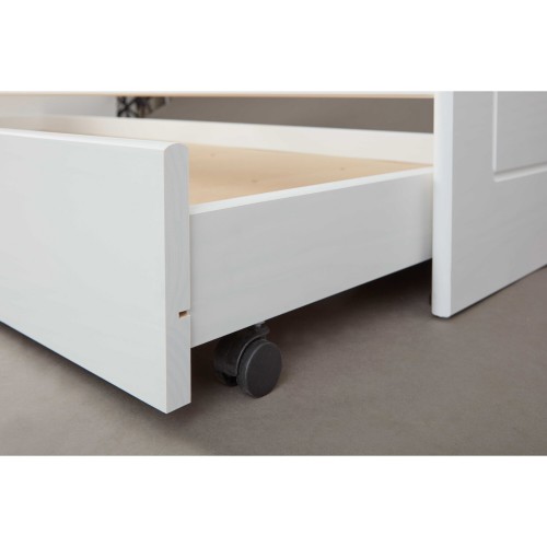 Letto Singolo con Cassettone Estraibile Contenitore Salvaspazio 90x190