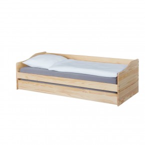 Letto Singolo in Legno Salvaspazio con Cassettone Estraibile 90x200 2