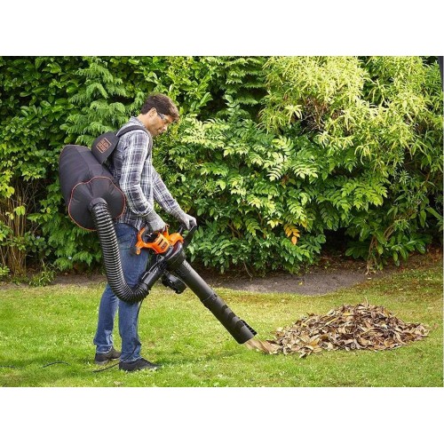 Aspiratore e Soffiatore Black & Decker 3000W con Trituratore per Foglie