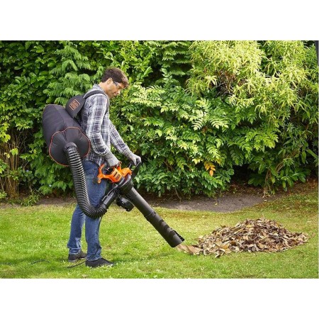 Aspiratore e Soffiatore Black & Decker 3000W con Trituratore per Foglie