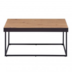 Tavolino Basso da Caffe Tavolo con in Legno MDF Struttura Metallo Nero