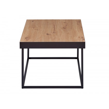 Tavolino Basso da Caffe Tavolo con in Legno MDF Struttura Metallo Nero