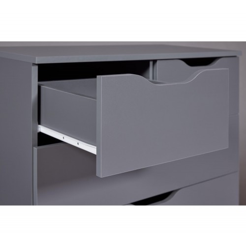 Mobiletto Cassettiera Grande con 6 Cassetti Mobile Grigio Settimino