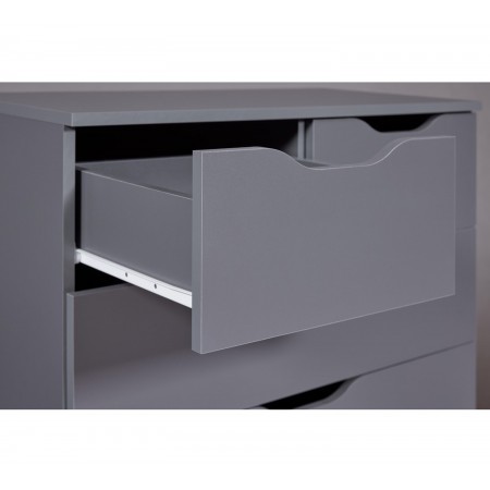 Mobiletto Cassettiera Grande con 6 Cassetti Mobile Grigio Settimino