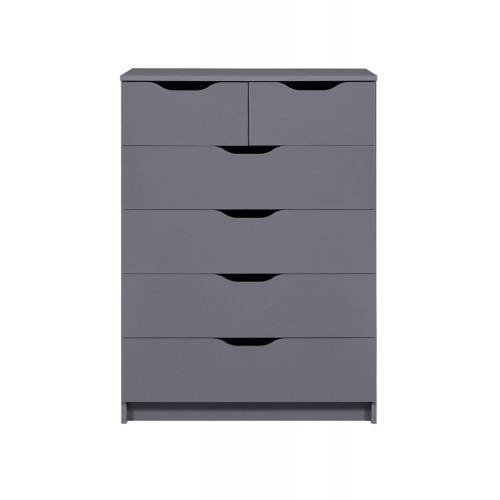 Mobiletto Cassettiera Grande con 6 Cassetti Mobile Grigio Settimino