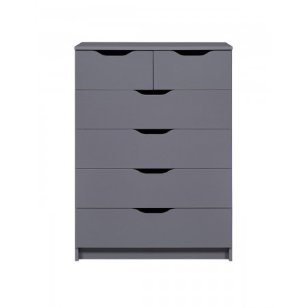 Mobiletto Cassettiera Grande con 6 Cassetti Mobile Grigio Settimino