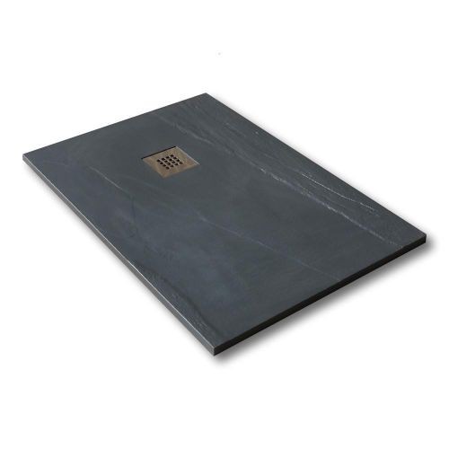 Piatto Doccia Nero Rettangolare 70 80 90 100 120 Ardesia Effetto Pietra Slim