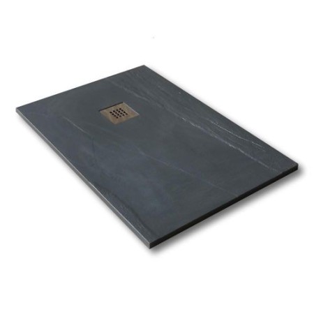 Piatto Doccia Nero Rettangolare 70 80 90 100 120 Ardesia Effetto Pietra Slim