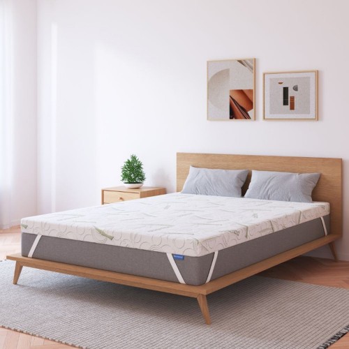 Topper in Bambu per Materasso a una Piazza Morbido Letto Singolo 80x190